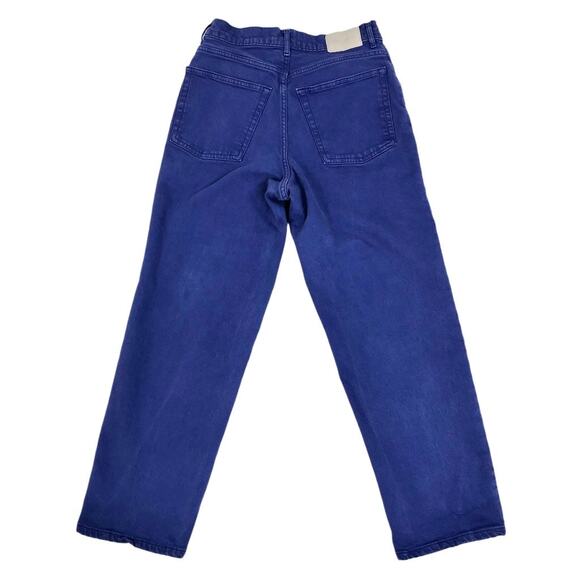 EVERLANE The Way-High Jean Women 28 Purple/Blue Straight Organic Preppy Gorpcore - Picture 4 of 9